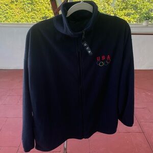 Vintage Navy Blue USA Olympic Jacket